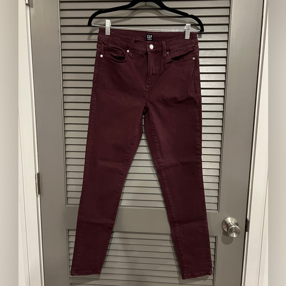 GAP Red Skinny Jeans Stretch Denim